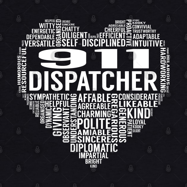 911 Dispatcher Heart by LotusTee